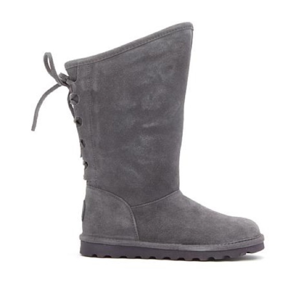 BearPaw charcoal Gray lace up boots